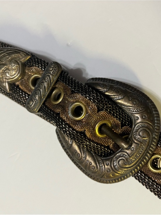 Vintage Women’s Bronze Chain-Link  Mesh Eyelet Belt main image 10